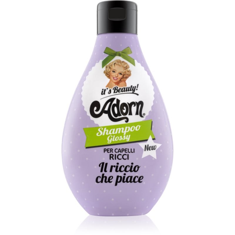Adorn Glossy Shampoo шампоан за къдрава и чуплива коса за блясък на къдрава и чуплива коса Shampoo Glossy