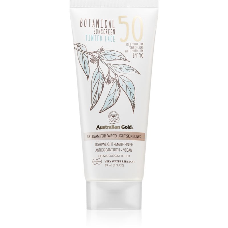 Australian Gold Botanical Tinted Face тониращ защитен крем SPF 50 Fair To Light