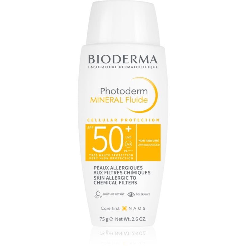 Bioderma Photoderm Mineral Fluid защитен флуид без химически филтри SPF 50+