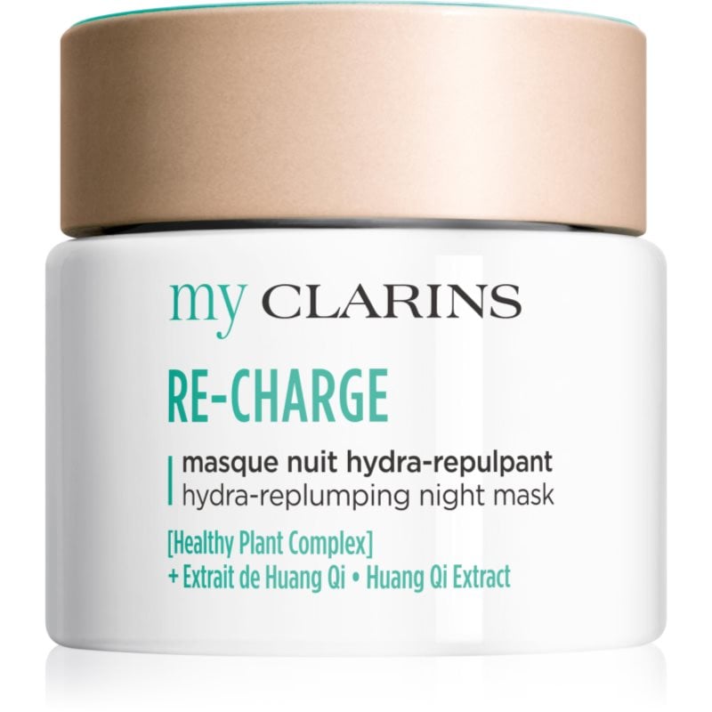 Clarins My Clarins Re-Charge Hydra-Replumping Night Mask енергизираща маска за лице за сияен вид на кожата