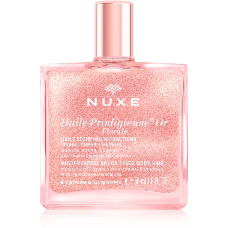 Nuxe Huile Prodigieuse Or Florale мултифункционално масло със блестящи частици за лице, тяло и коса