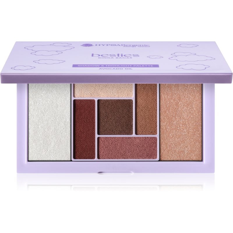 Bell Bell Hypoallergenic Besties палитра със сенки за очи и озарители 001
